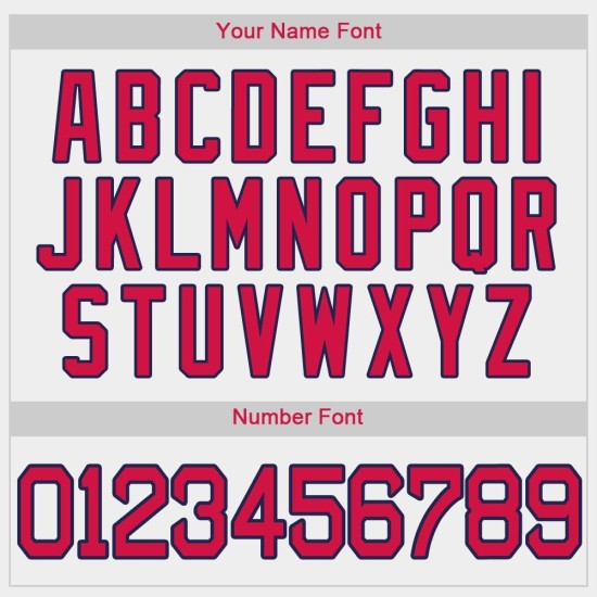 Custom Baseball Jersey Weiß Rot-Marine