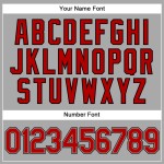 Baseball Jersey Schwarz Nadelstreifen Rot-Schwarz Custom Grau Authentic