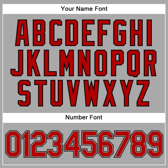 Baseball Jersey Schwarz Nadelstreifen Rot-Schwarz Custom Grau Authentic