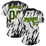 Custom Fashion Crimson-City Schwarz Baseball Authentic Jersey Creme Farbverlauf