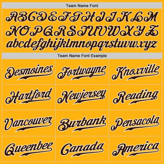 Custom Jersey Braun-Weiß Baseball Authentic Gold