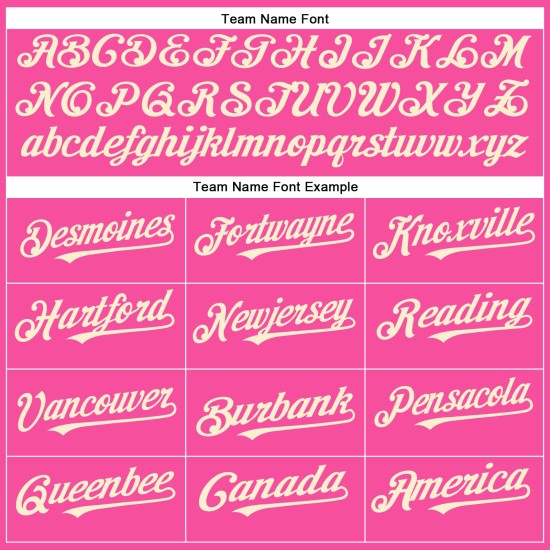 Jersey Authentic Custom Creme Baseball Rosa