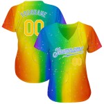 Authentisches Custom Jersey Baseball ist für LGBT Love Pride Rainbow Love Month