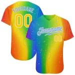 Authentisches Custom Jersey Baseball ist für LGBT Love Pride Rainbow Love Month