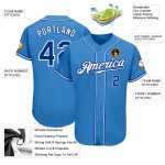 Jersey Custom Blue Powder Authentic Baseball Royal-Weiß