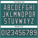 Teal Grau Baseball Nadelstreifen Jersey Schwarz Authentic Custom