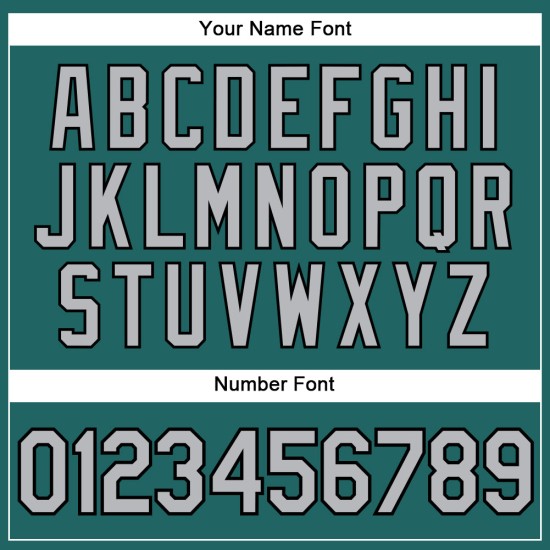 Teal Grau Baseball Nadelstreifen Jersey Schwarz Authentic Custom