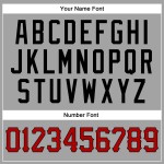 Grau Rot-Schwarz Custom Baseball Jersey Authentic