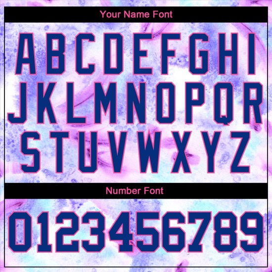 Krawatten-Trikot Royal-Pink Custom Authentic Baseball 3D Dye