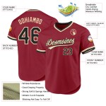 Authentische 3D Muster Jersey Grün Quadrat Gradienten Formen Baseball Creme Design Custom