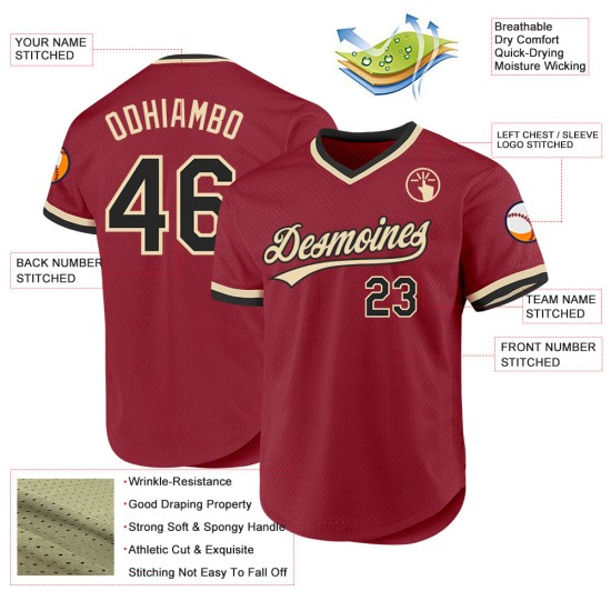 Authentische 3D Muster Jersey Grün Quadrat Gradienten Formen Baseball Creme Design Custom