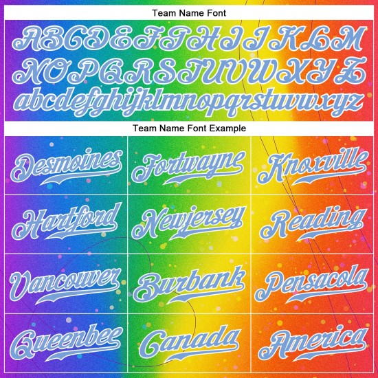 Authentisches Custom Jersey Baseball ist für LGBT Love Pride Rainbow Love Month