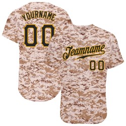 Schwarz-Gold Salute To Custom Jersey Camo Baseball Authentic Service