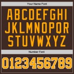 Baseball Braun Trikot Custom Gold-Weiß Authentic