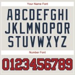 Custom Jersey Creme Rot-Marine Baseball