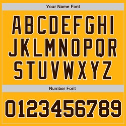 Custom Jersey Braun-Weiß Baseball Authentic Gold