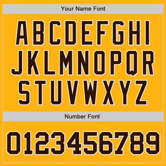 Custom Jersey Braun-Weiß Baseball Authentic Gold