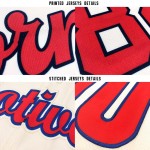 Custom Jersey Creme Rot-Marine Baseball