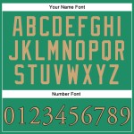 Grünes authentisches Baseball-Trikot Kelly Gold-Schwarz Old Custom