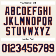 Baseball Authentic Jersey Creme Navy Nadelstreifen Orange Custom