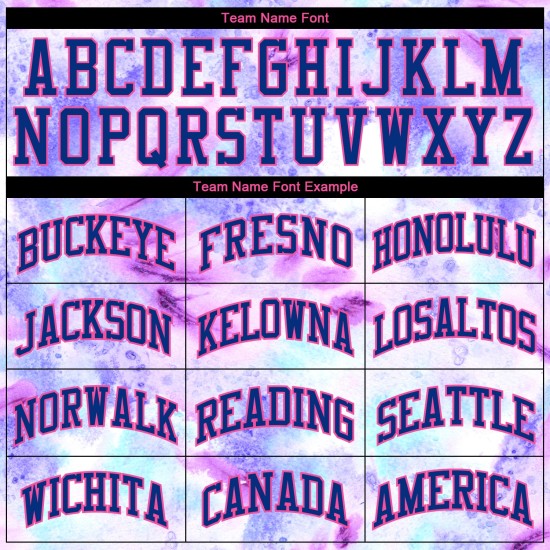 Krawatten-Trikot Royal-Pink Custom Authentic Baseball 3D Dye