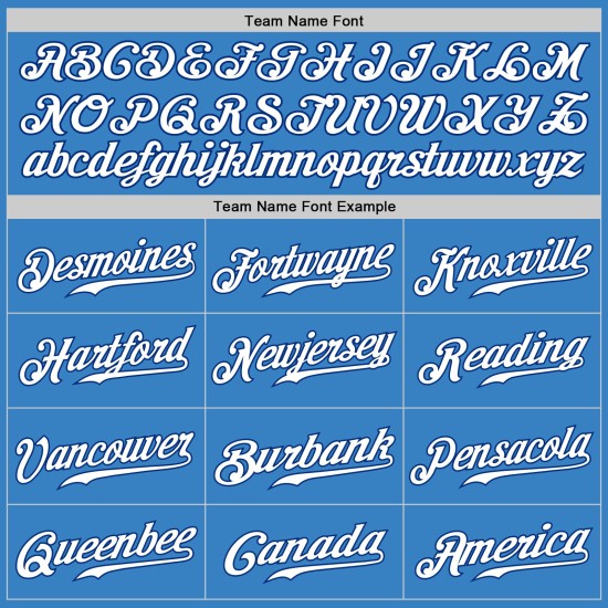 Jersey Custom Blue Powder Authentic Baseball Royal-Weiß