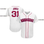 Custom Baseball Jersey Weiß Rot-Marine