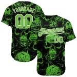 Muster 3D Benutzerdefinierte Totenköpfe Halloween Jersey Baseball Authentic
