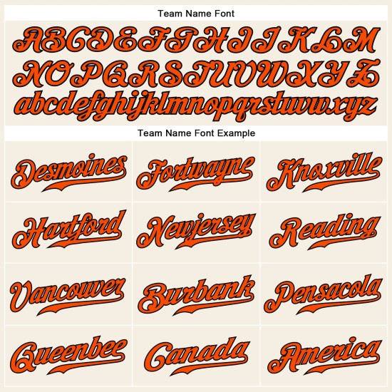 Orange-Schwarzes ärmelloses Creme-Trikot Authentic Baseball Custom