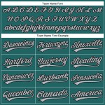 Teal Grau Baseball Nadelstreifen Jersey Schwarz Authentic Custom