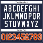 Baseball Authentic Orange-Weiß Navy Custom Trikot